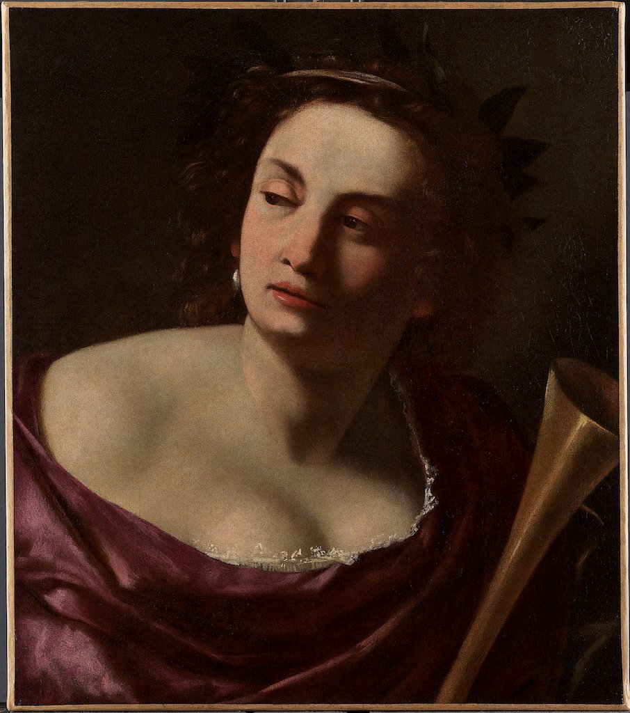 ALLEGORY OF FAME, ARTEMISIA GENTILESCHI, Oil on canvas, 57 x 51 cm