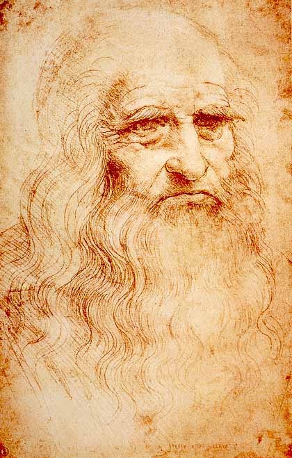 Leonardo da Vinci, Autoritratto, 1510 1515, sanguigna, Torino, Biblioteca Reale