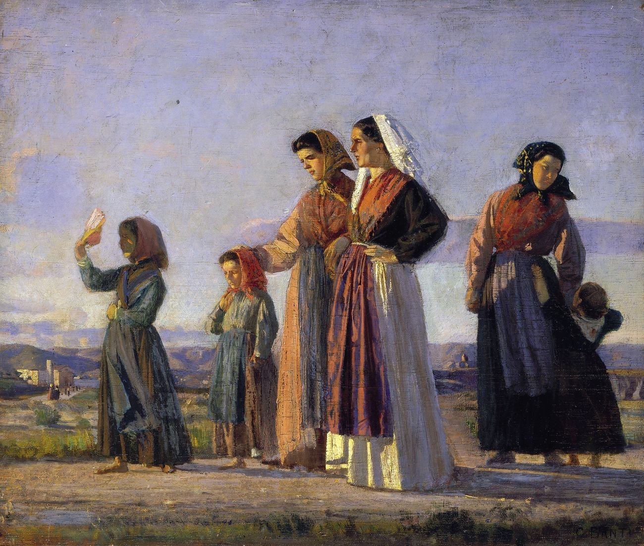 Cristiano Banti, In via per la chiesa (il ritorno dalla messa), 1865 ca. Courtesy Società di Belle Arti, Viareggio