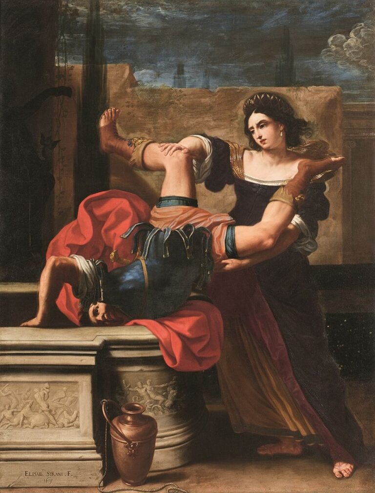 Elisabetta Sirani, Timoclea uccide il re dei Traci, 1659. Museo e Real Bosco di Capodimonte, Napoli