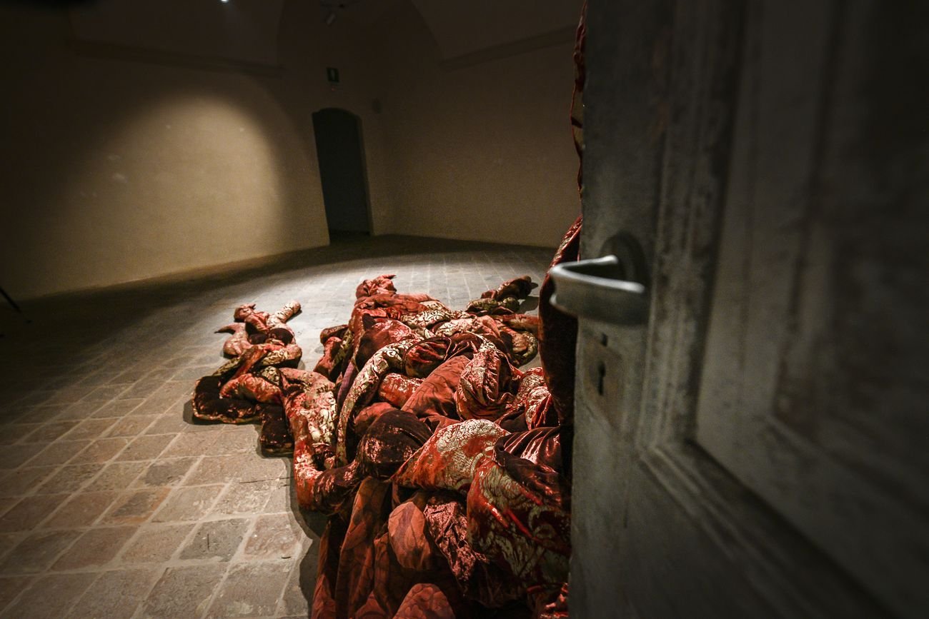 Elizabeth Aro, Santa Sangre, 2009. Installation view at l Filatoio, Caraglio 2018. Photo Studio Fotografico Ravaioli