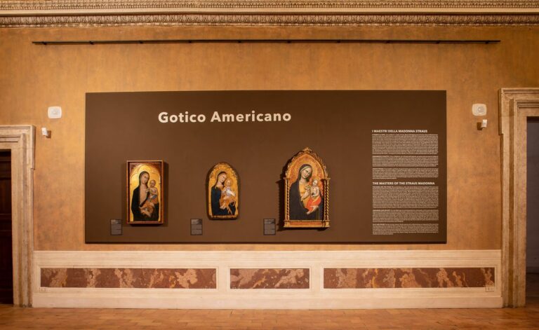 Gotico americano. I Maestri della Madonna Straus. Exhibition view at Gallerie Nazionali di Arte Antica Palazzo Barberini, Roma 2018. Photo Alberto Novelli