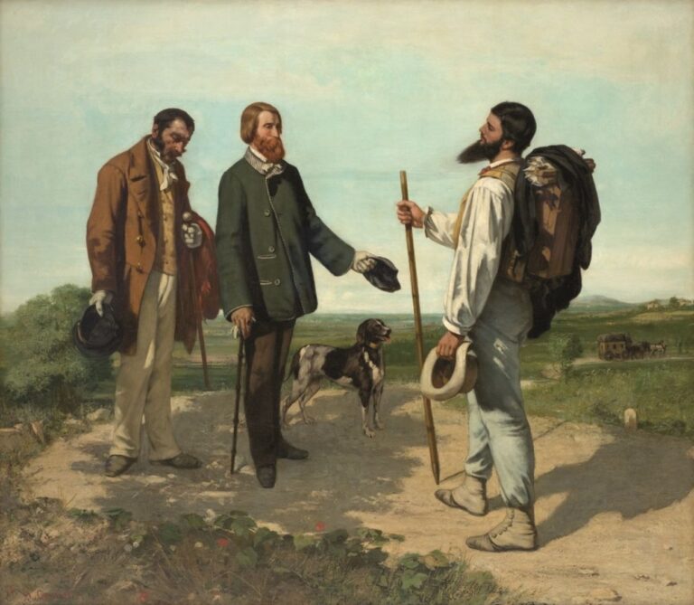 Gustave Courbet, Buongiorno signor Courbet, 1854. Montepellier Mediterranée Metropole, Musée Fabre