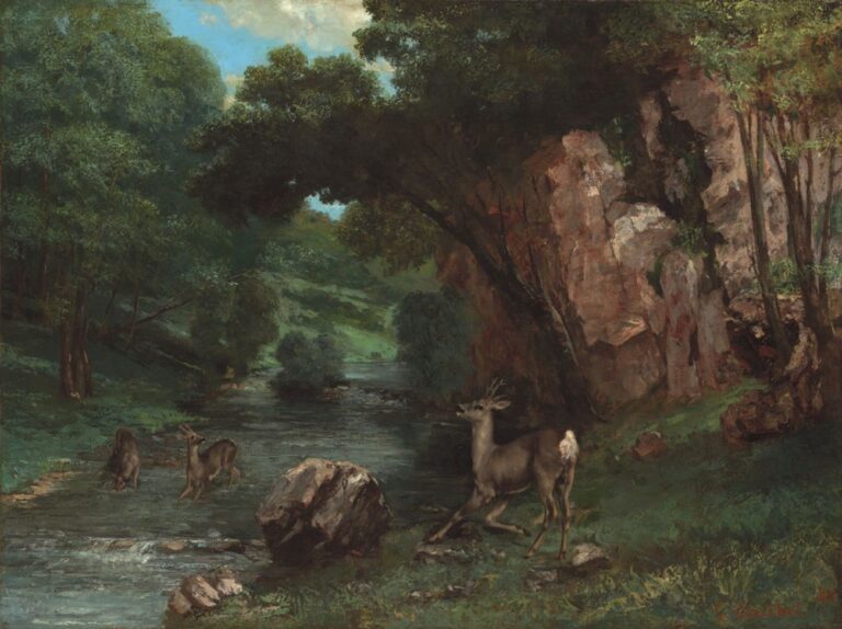 Gustave Courbet, Caprioli alla fonte, 1868. Fort Worth, Kimbell Art Museum