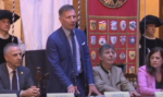 Il sindaco di Siena De Mossi e Gian Marco Montesano alla presentazione