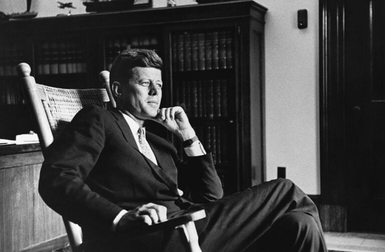 JFK Rocking Chair. Photo Cecil Stoughton, JFK Library © CORBIS