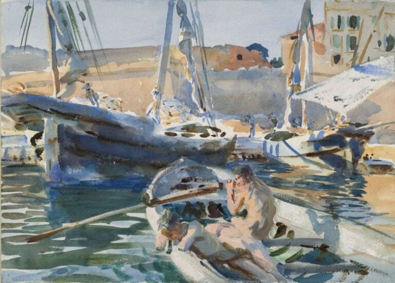 John Singer Sargent, Unloading Plaster (Maiorca), 1908. Brooklyn Museum, New York