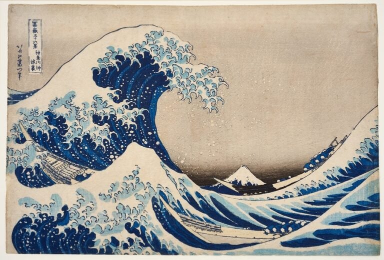 Kasushika Hokusai 36 Views of Mount Fuji Under the Wave at Kanagawa 1830 ca MAK – Österreichisches Museum für angewandte KunstGegenwartskunst Vienna © MAKGeorg Mayer 1200x813 Da Monet a Klimt tutti pazzi per il Giappone. A Vienna una mostra sul fascino per l’esotico