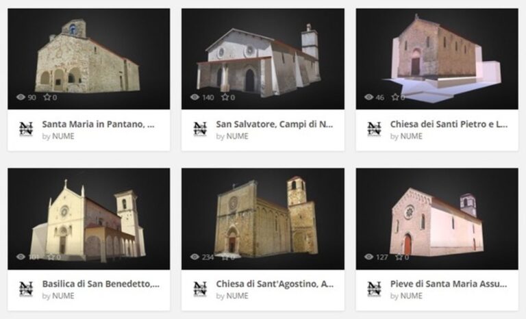 Le sette chiese ricostruite. Courtesy NUME
