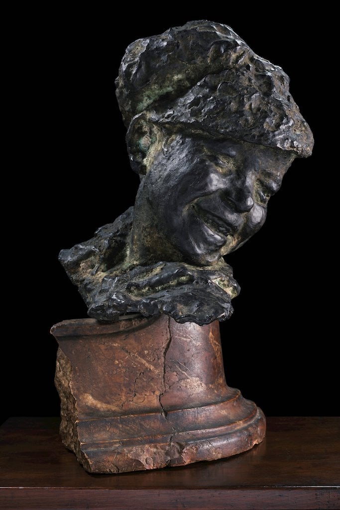 GAVROCHE, MEDARDO ROSSO, Bronze 45 x 26 x 26 cm, Milan - circa 1888, PROVENANCE Angelo Sommaruga collection, Milan / Paris; Romano Lorenzin collection, Milan; Lorenzin Heirs, Brescia; Private collection, Italy. LITERATURE Paola Mola, Gavroche - Medardo Rosso, Italy, The sculpture is the subject of a forthcoming publication - end 2018, p. 100