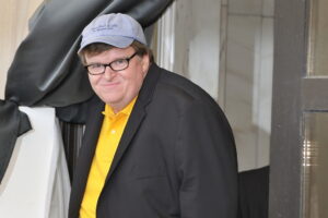 Il regista Michael Moore arriva alla Festa del Cinema di Roma con Fahrenheit 11/9
