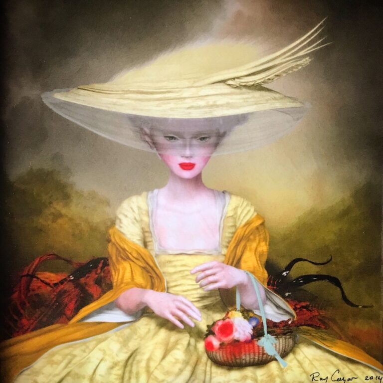 Ray Caesar, Flower Garden. One of a kind single varnished
