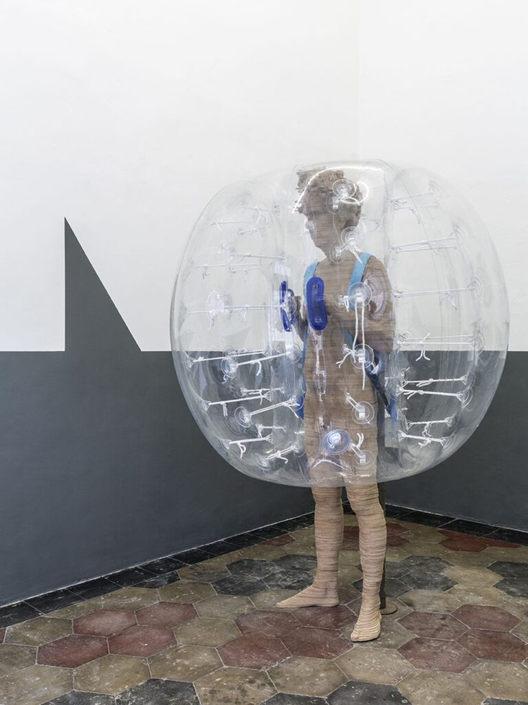 Riccardo Previdi, The Bubble boy (needs a hug), 2018. Installation view at Quartz Studio, Torino 2018. Courtesy the artist & Quartz Studio. Photo Beppe Giardino