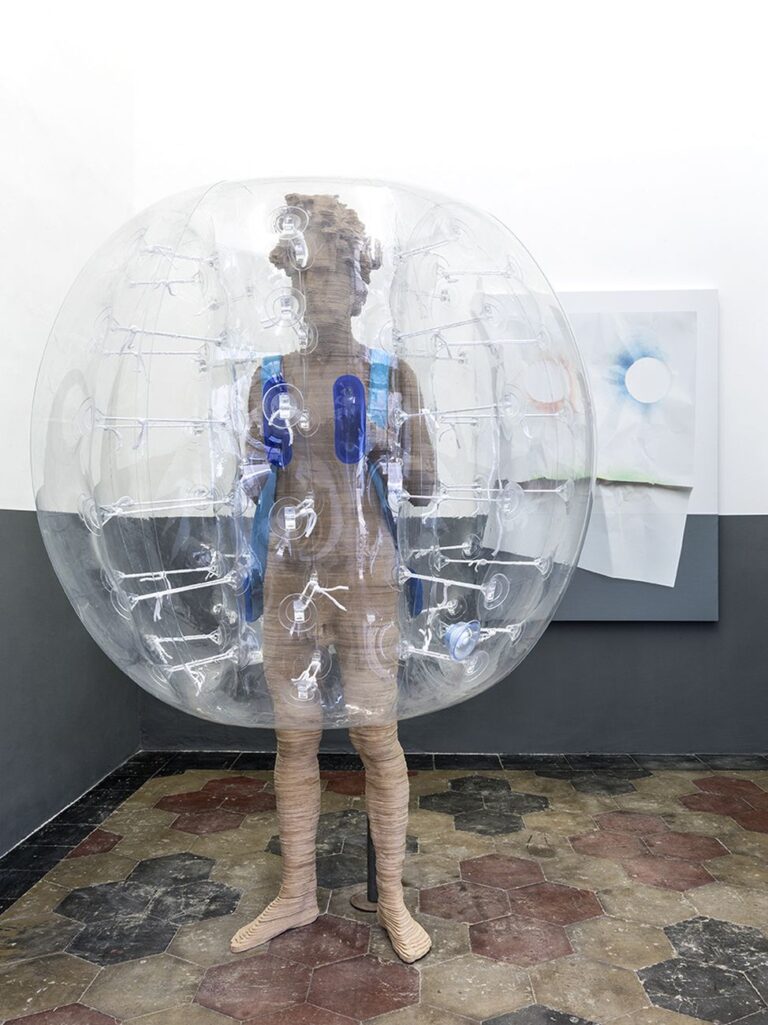 Riccardo Previdi, The Bubble boy (needs a hug), 2018. Installation view at Quartz Studio, Torino 2018. Courtesy the artist & Quartz Studio. Photo Beppe Giardino