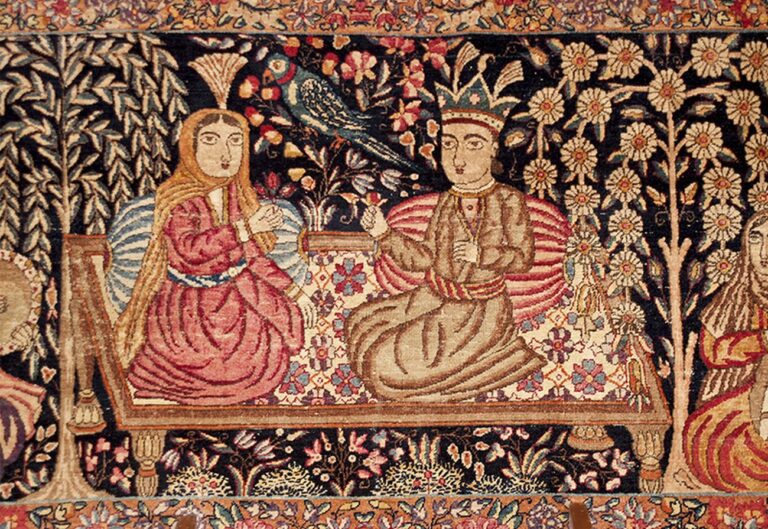 Tappeto Kirman reale Manifattura persiana, prima metà del XIX secolo (particolare). Collezione Intesa Sanpaolo
