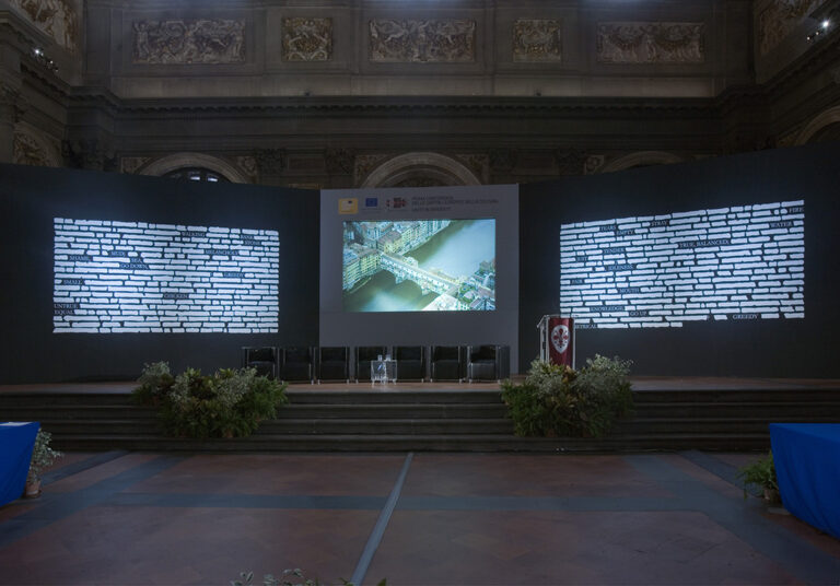 Emilio Isgrò - Nine Words for the World and Twenty for the Clouds. Photo Serge Domingie / MUS.E