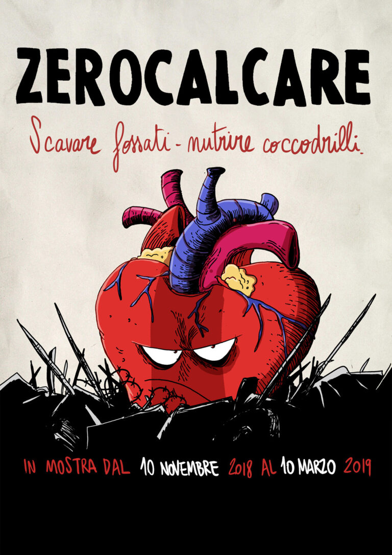 Scavare fossati - nutrire coccodrilli, 2018, courtesy Zerocalcare