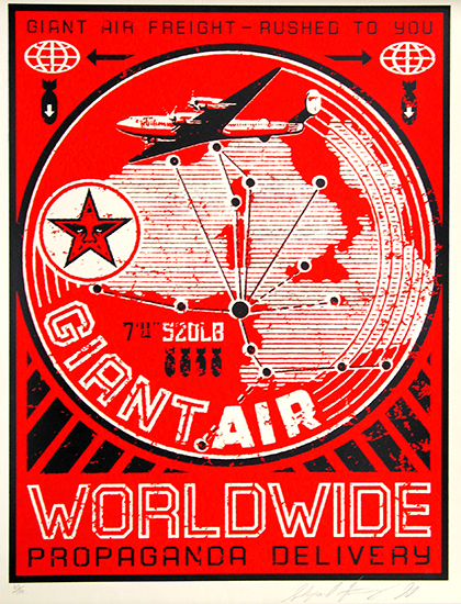 Shepard Fairey aka OBEY, Air Worldwide 1998, courtesy Melasecca PressOffice