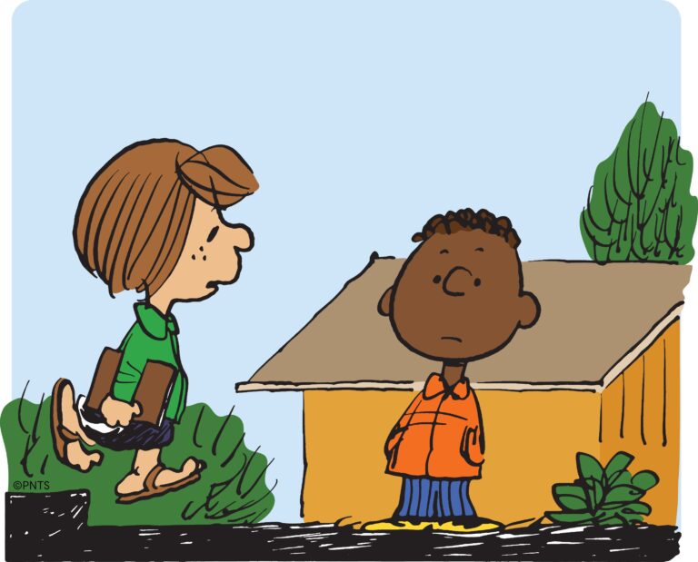 Franklin and Peppermint Patty (c) Peanuts