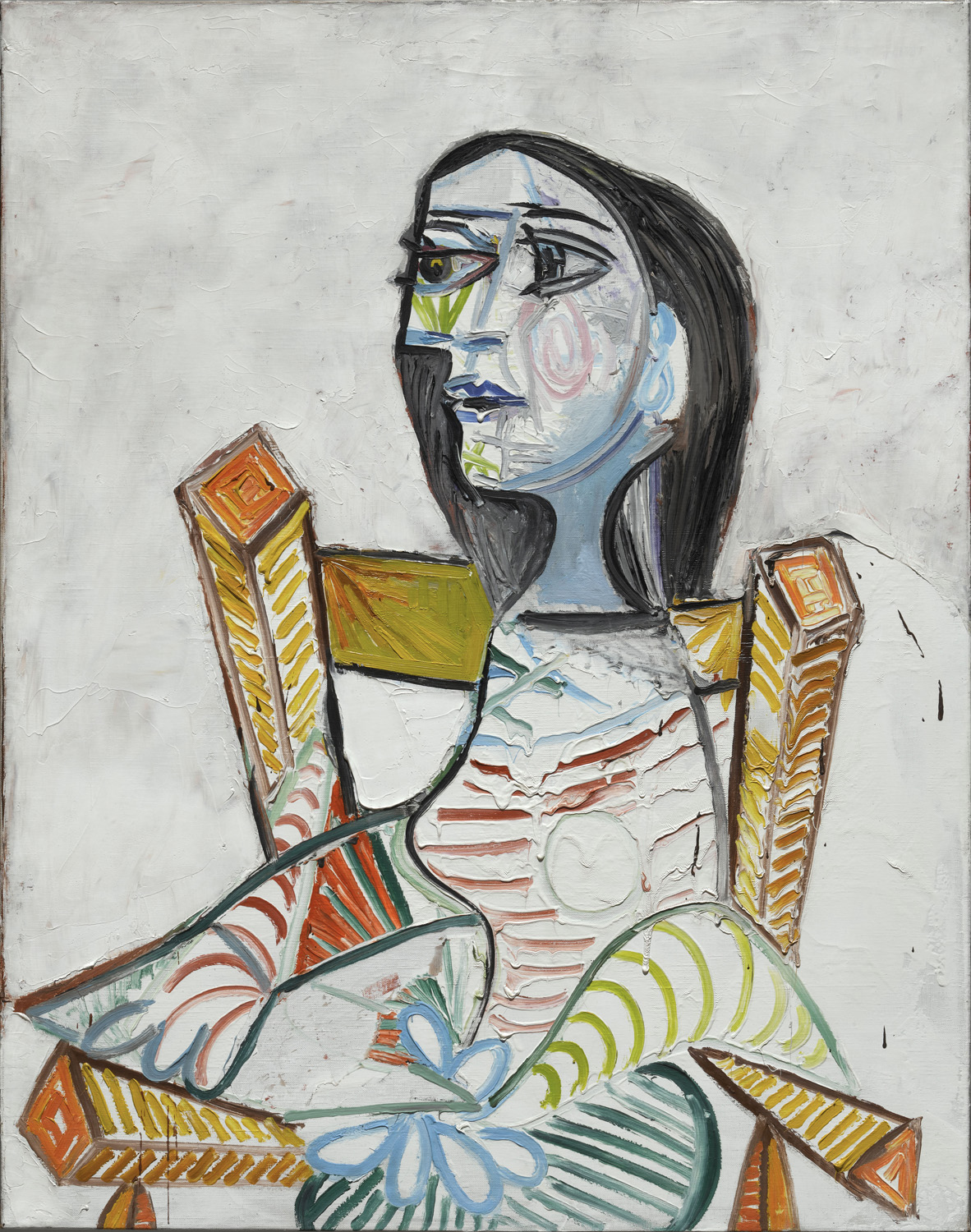 Pablo Picasso, Portrait de femme,1938, Paris, Centre Pompidou – Musée national d’art modern – Centre de creation industrielle © ADAGP, Paris. Photo © Centre Pompidou, MNAM-CCI, Dist. RMN-Grand Palais / Georges Meguerditchian