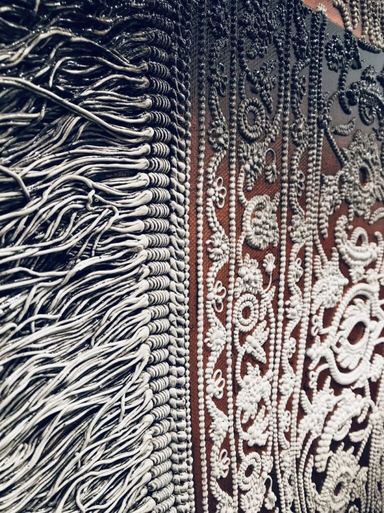 Antonio Santin, Carpet diem, 2018, particolare. Galerie Isa, Mumbai