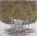 Bruno Caruso, Il Ficus, disegno acquerellato, 1980