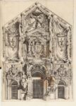 Facciata del Duomo addobbata per il funerale di Ranuccio I Farnese. Courtesy Fondazione Cariparma