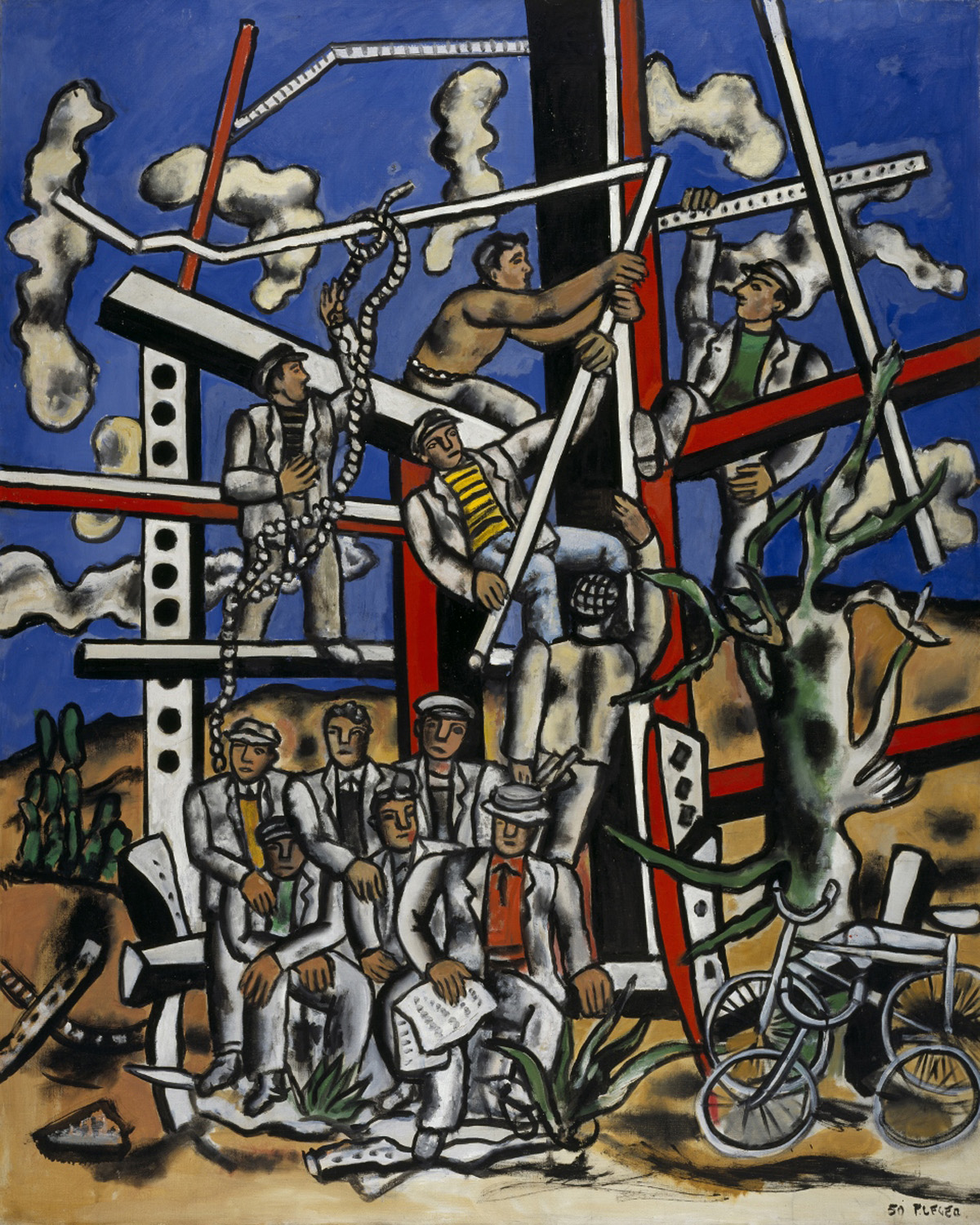 Fernand Léger, Study for 'The Constructors' The Team at Rest 1950 © ADAGP, Paris and DACS, London 2018 Photo Antonia Reeve