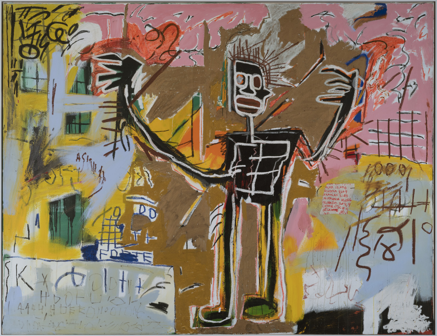 Jean-Michel Basquiat, Untitled (Tenant), 1982, Acrylic and oilstick on canvas. Courtesy of Van de Weghe, New York © Estate of Jean-Michel Basquiat. Licensed by Artestar, New York Picture: © Patrick Goetelen