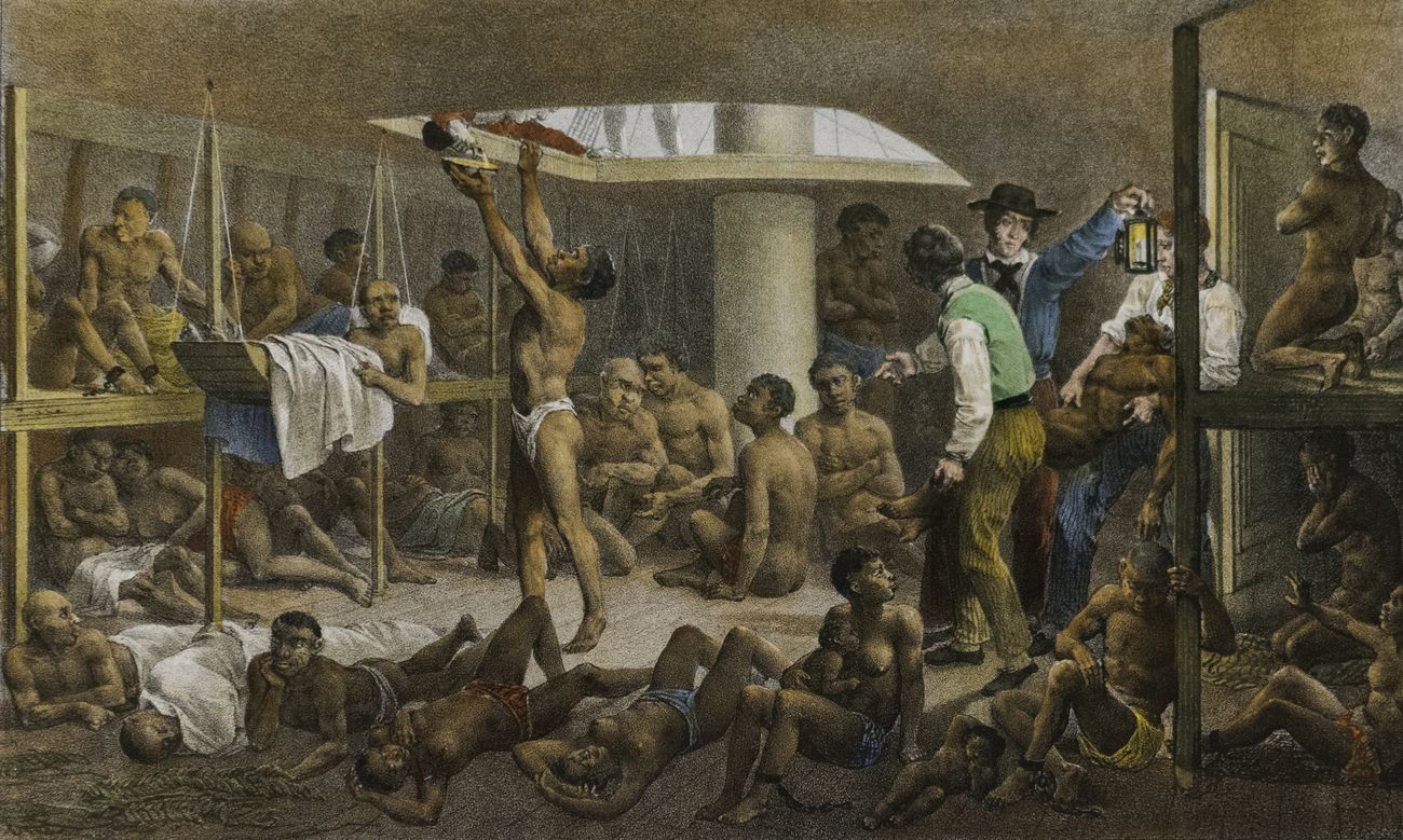 Johann Moritz Rugendas, Navio negreiro, 1830 ca. Museo Itaú Cultural, San Paolo del Brasile
