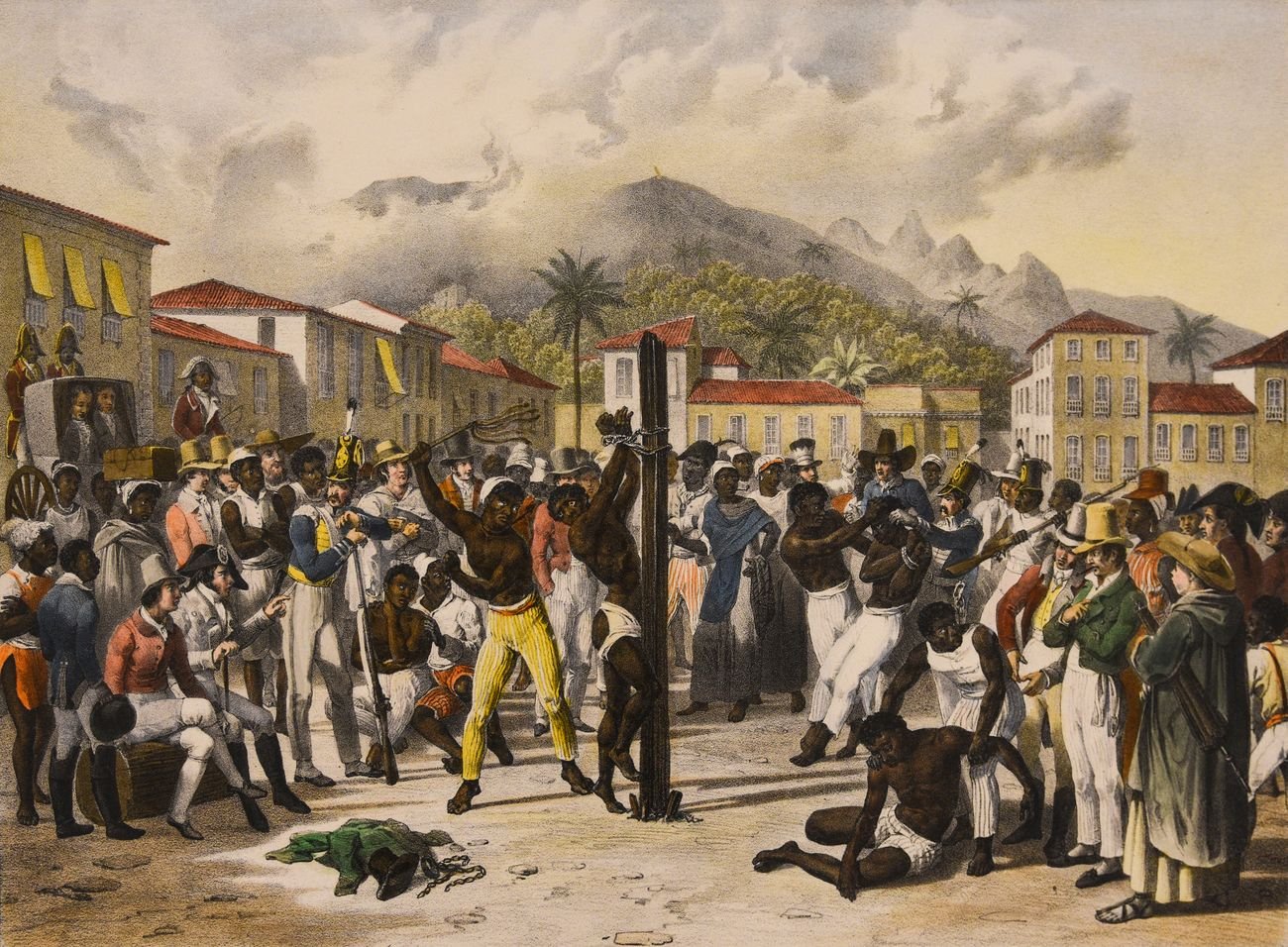 Johann Moritz Rugendas, Punições públicas. Praça Santa Ana, 1827-35. Museo Itaú Cultural, San Paolo del Brasile