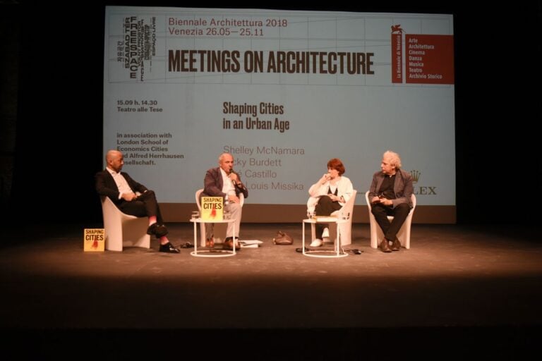 L'incontro “Shaping cities in an urban age” alla Biennale di Architettura di Venezia, 2018. Photo Lorenzo Marzi, Courtesy La Biennale di Venezia