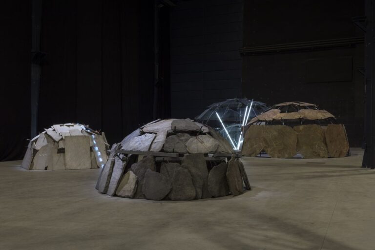 Mario Merz. Igloos. Exhibition view at Pirelli HangarBicocca, Milano 2018. Courtesy Pirelli HangarBicocca, Milano. Photo Renato Ghiazza © Mario Merz, by SIAE 2018