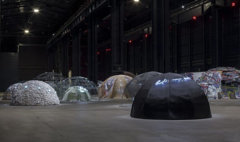 Mario Merz. Igloos. Exhibition view at Pirelli HangarBicocca, Milano 2018. Courtesy Pirelli HangarBicocca, Milano. Photo Renato Ghiazza © Mario Merz, by SIAE 2018