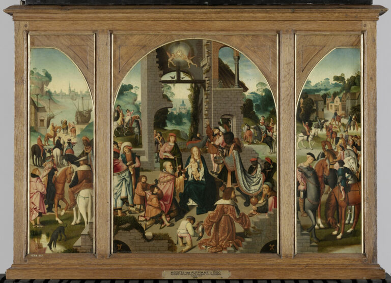 Master of Alkmaar Adoration of the Magi c. 1500-04. Amsterdam Rijksmuseum on loan from Royal Cabinet of Mauritshuis The Hague