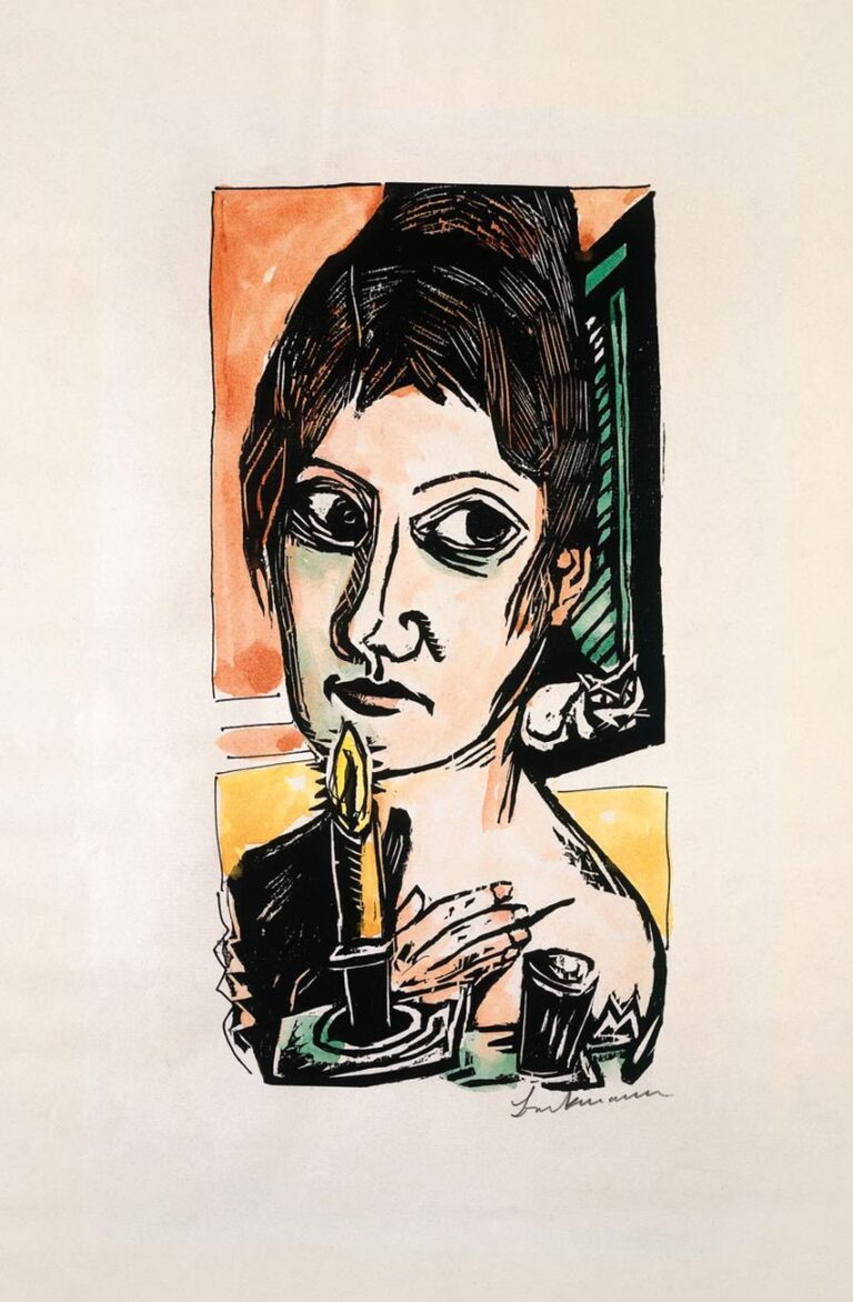 Max Beckmann, Donna con candela, 1920. Collezione privata © 2018, ProLitteris, Zurich