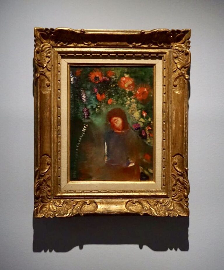 Odilon Redon, La prière, visage, fleurs, 1893 circa, Musée d’Orsay Parigi