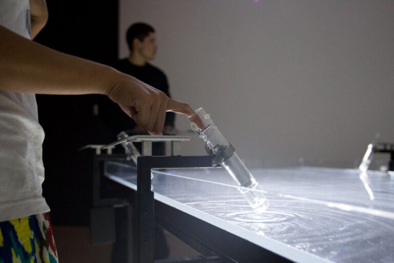 Rafael Lozano-Hemmer, Pulse Tank, 2008. Installation view at The Beall Center, University of California, Irvine. Photo Antimodular Resaerch. Courtesy Hirshhorn Museum, Washington DC