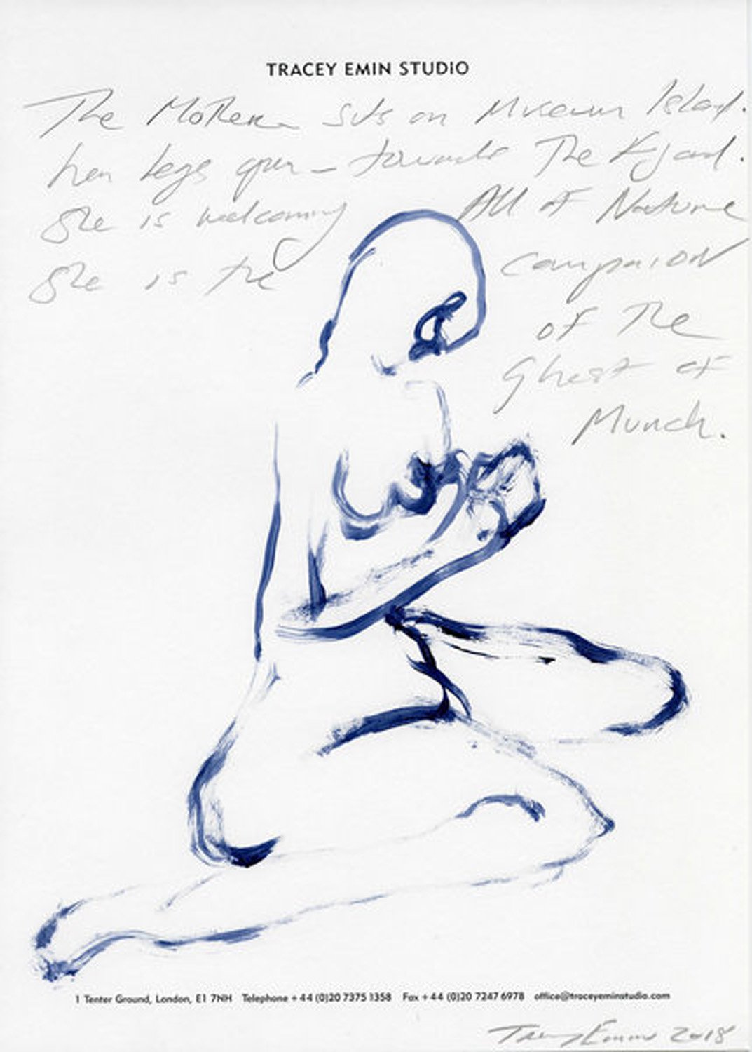 Tracey Emin, the Mother, drawing. Copyright Tracey Emin Studio