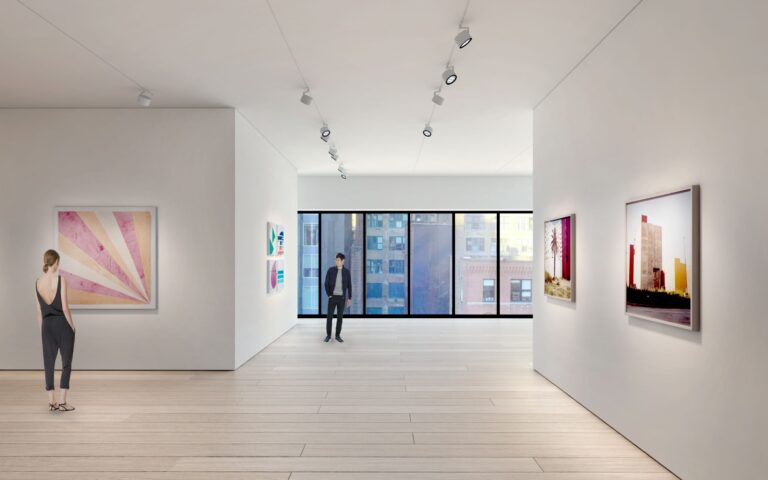 Architectural rendering of the third floor gallery 540 West 25th Street, New York.Courtesy of Bonetti / Kozerski Architecture.