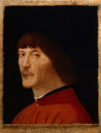 Antonello da Messina, Ritratto d'uomo, 1468-1470. Tempera grassa su tavola di noce 27 x 20 cm. Musei Civici, Pinacoteca Malaspina, Pavia