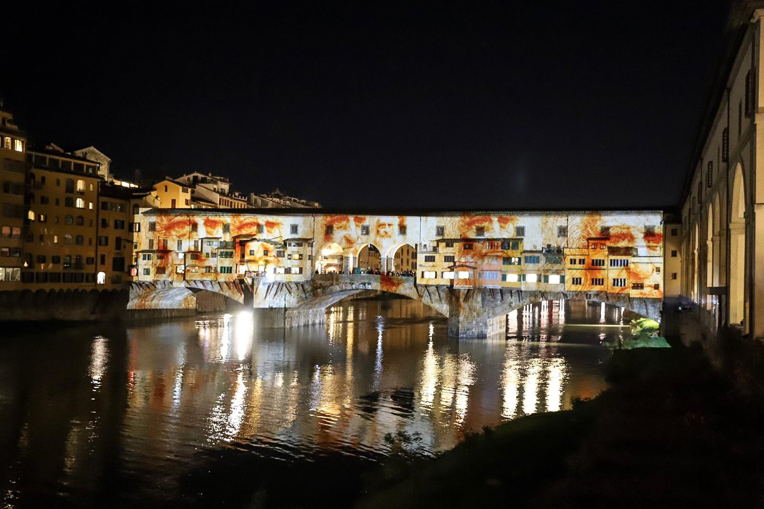 Firenze Light Festival 2018, Ponte Vecchio – Foto Courtesy MUS.E Firenze