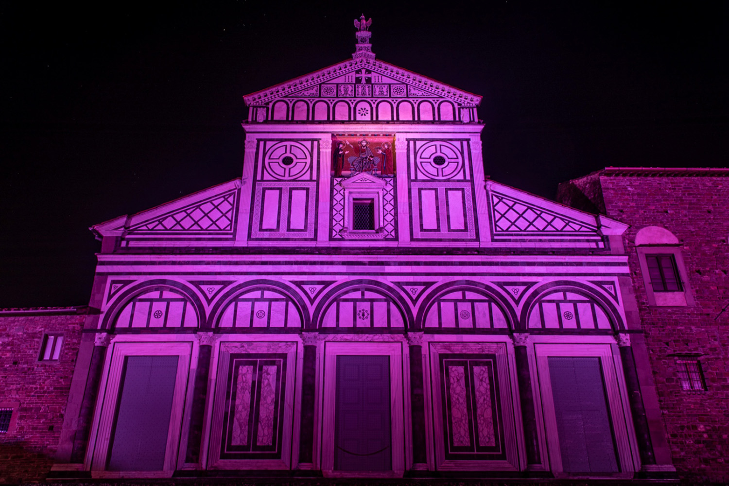 Firenze Light Festival 2018, Basilica di San Miniato al Monte – Foto Courtesy MUS.E Firenze