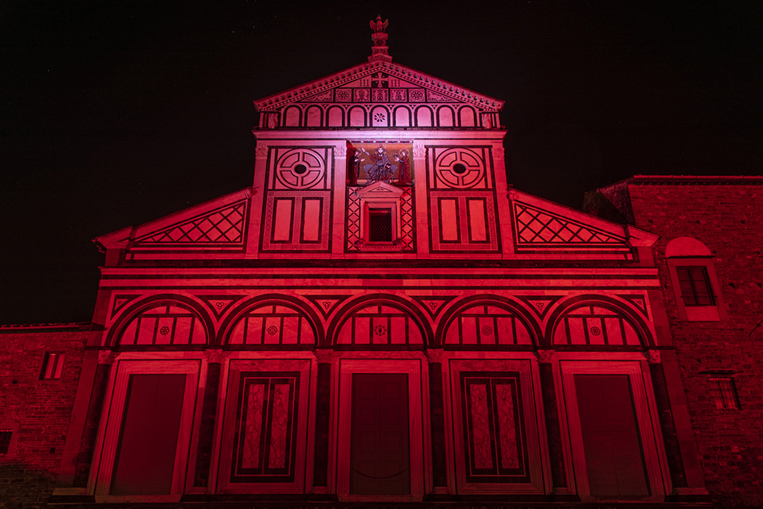 Firenze Light Festival 2018, Basilica di San Miniato al Monte – Foto Courtesy MUS.E Firenze
