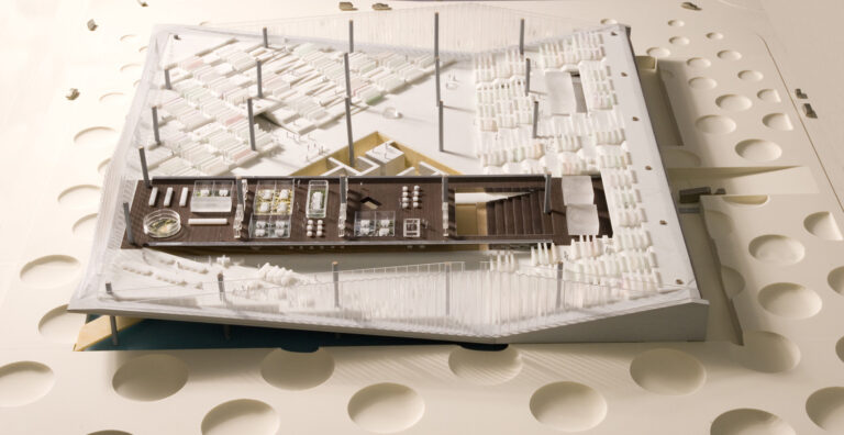 Qatar National Library, Model. Image courtesy OMA