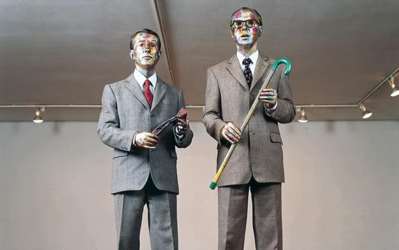 Gilbert & George, Singing Sculpture, courtesy Kino der Kunst