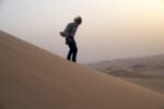 Christo at the proposed site of The Mastaba, March 2017. Photo: Wolfgang Volz © 2017 Christo