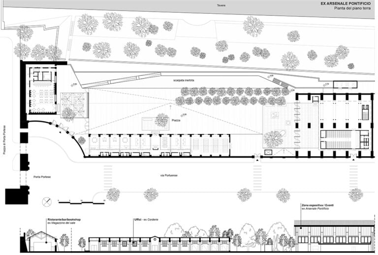 Insula architettura e ingegneria srl, restauro e valorizzazione dell'ex Arsenale Clementino Pontificio. Render by Paolo Diglio - Courtesy Insula architettura e ingegneria srl