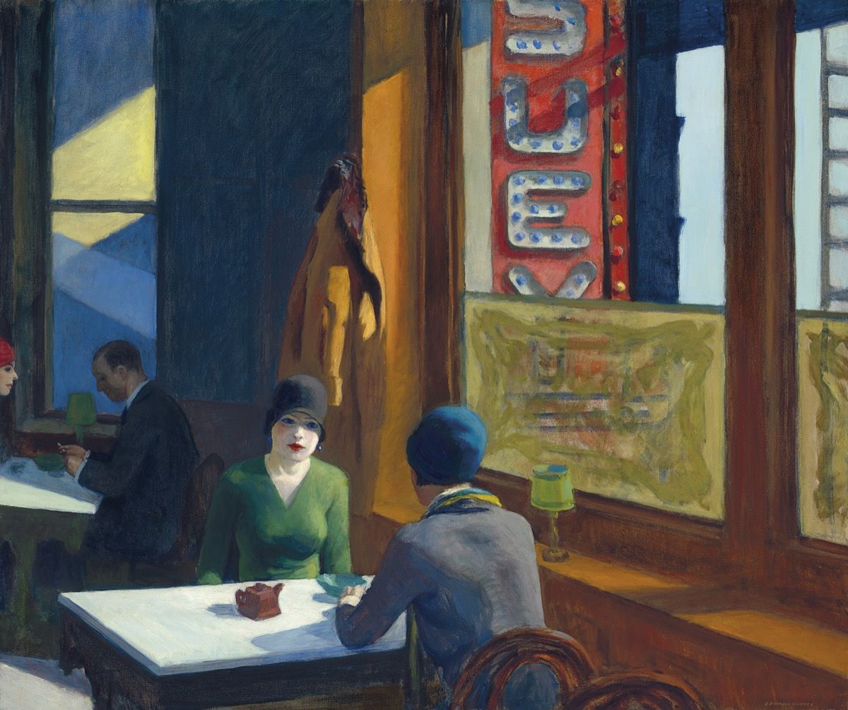 Edward Hopper, Chop Suey, 1929, dalla Ebsworth Collection. Courtesy Christie's Images Ltd 2018