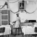 David Goldblatt, Waitress, Bezuidenhout Park 1973, silver gelatin photograph on fibre-based paper. Image courtesy Goodman Gallery, Johannesburg and Cape Town © The David Goldblatt Legacy Trust, Johannesburg and Cape Town © the artist